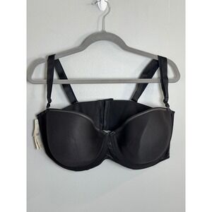 Cacique Bare Solution Black‎ Lightweight Multi Way Strapless Bra 46DD